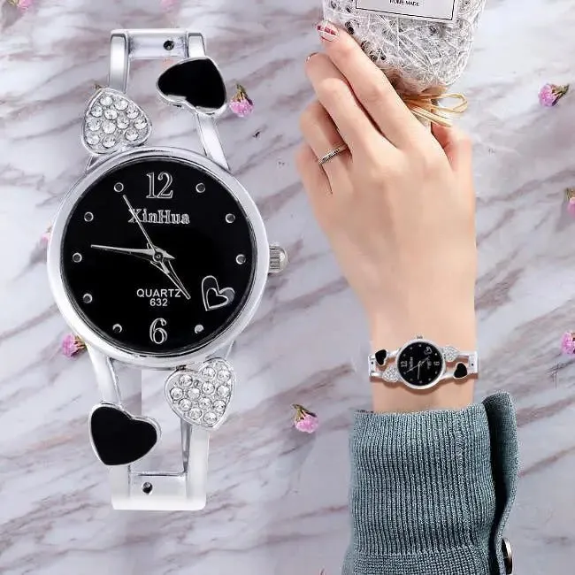 Diamond British Watch - Elegant Round Quartz Timepiece