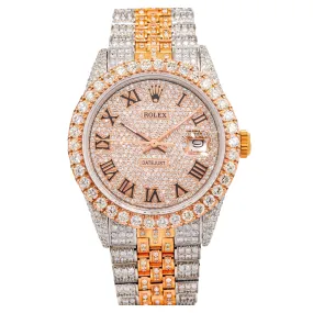 Diamond Rolex Datejust 36mm 15ctw