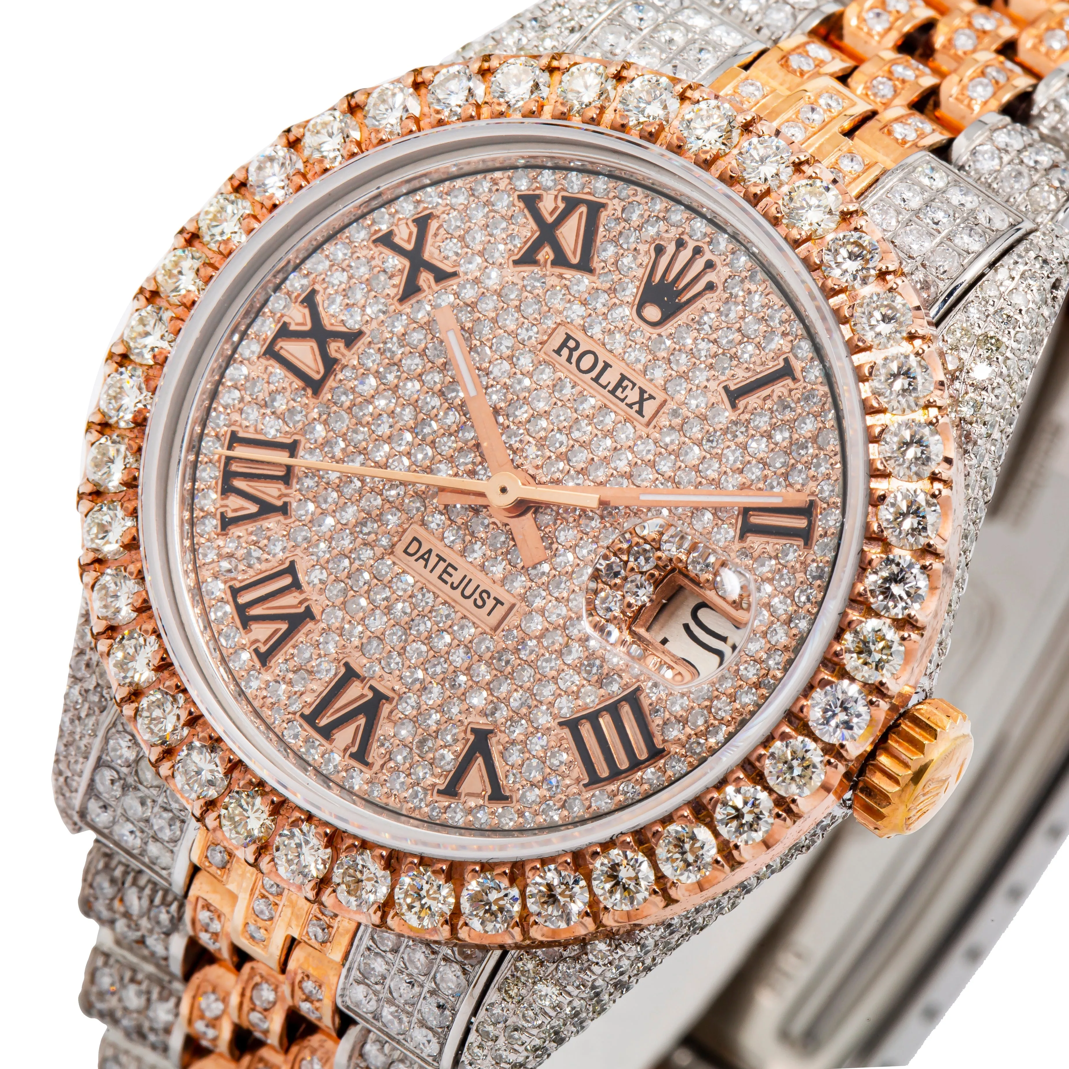 Diamond Rolex Datejust 36mm 15ctw