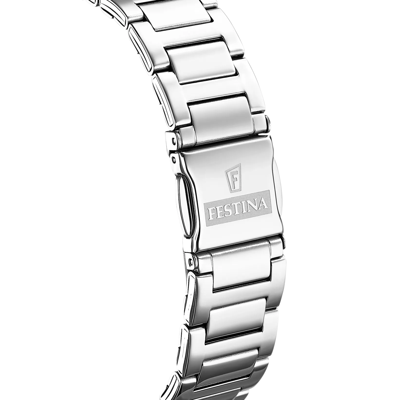 Festina Quartz  50M WR Black Dial Crystal Bezel Stainless Steel Case & Bracelelt