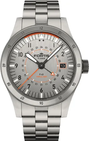 Fortis Flieger F-43 Triple-GMT Titanium