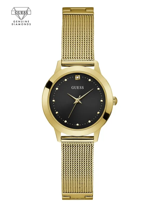 Guess U1197L5 Chelsea Gold Stainless Steel Mesh Strap Women Watches