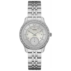 Guess Whitney Silver Stainless Steel Silver Dial Quartz Watch for Ladies - W0931L1
