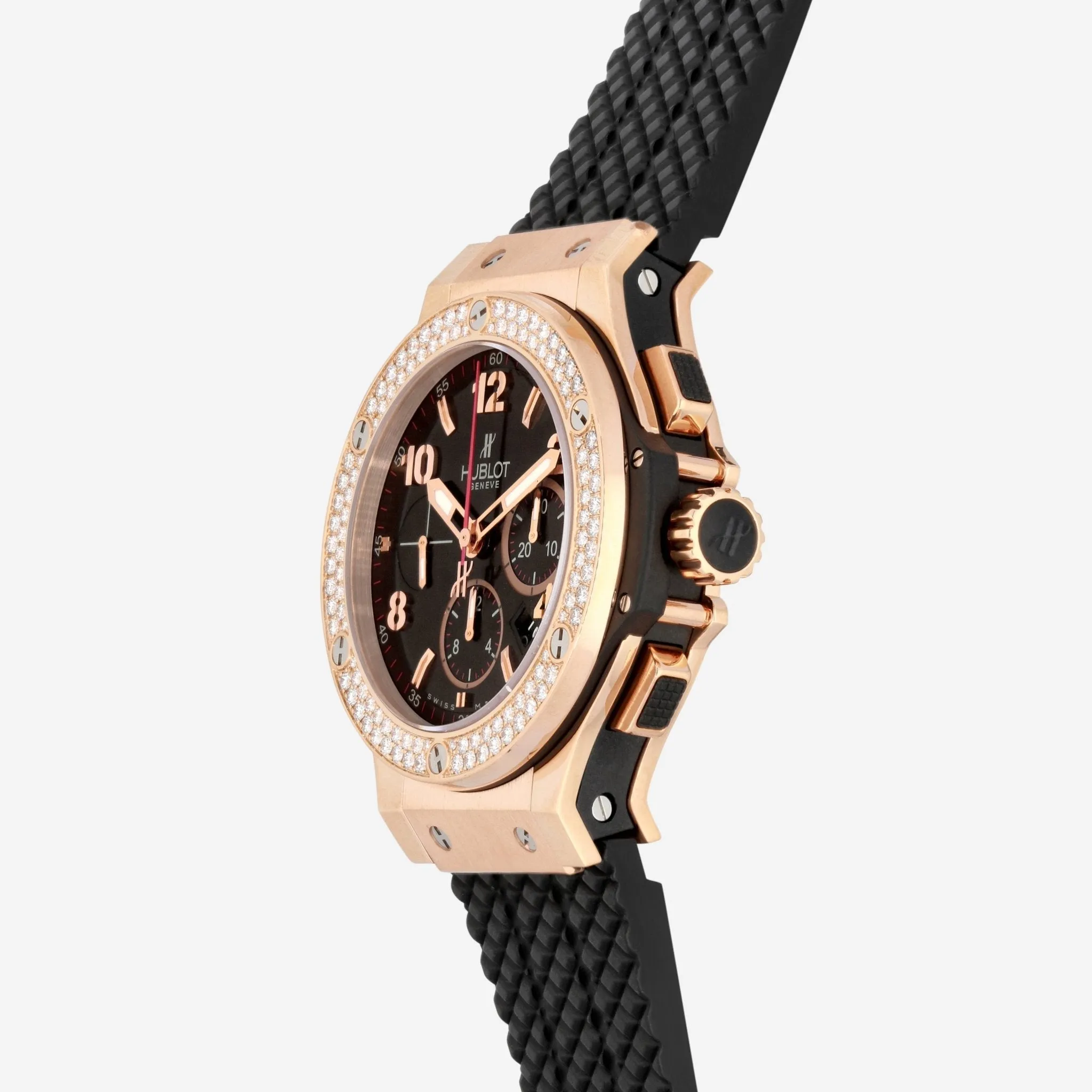Hublot Big Bang Chrono 18K Rose Gold Diamond 44mm Automatic Men's Watch 301.PX.130.RX.114