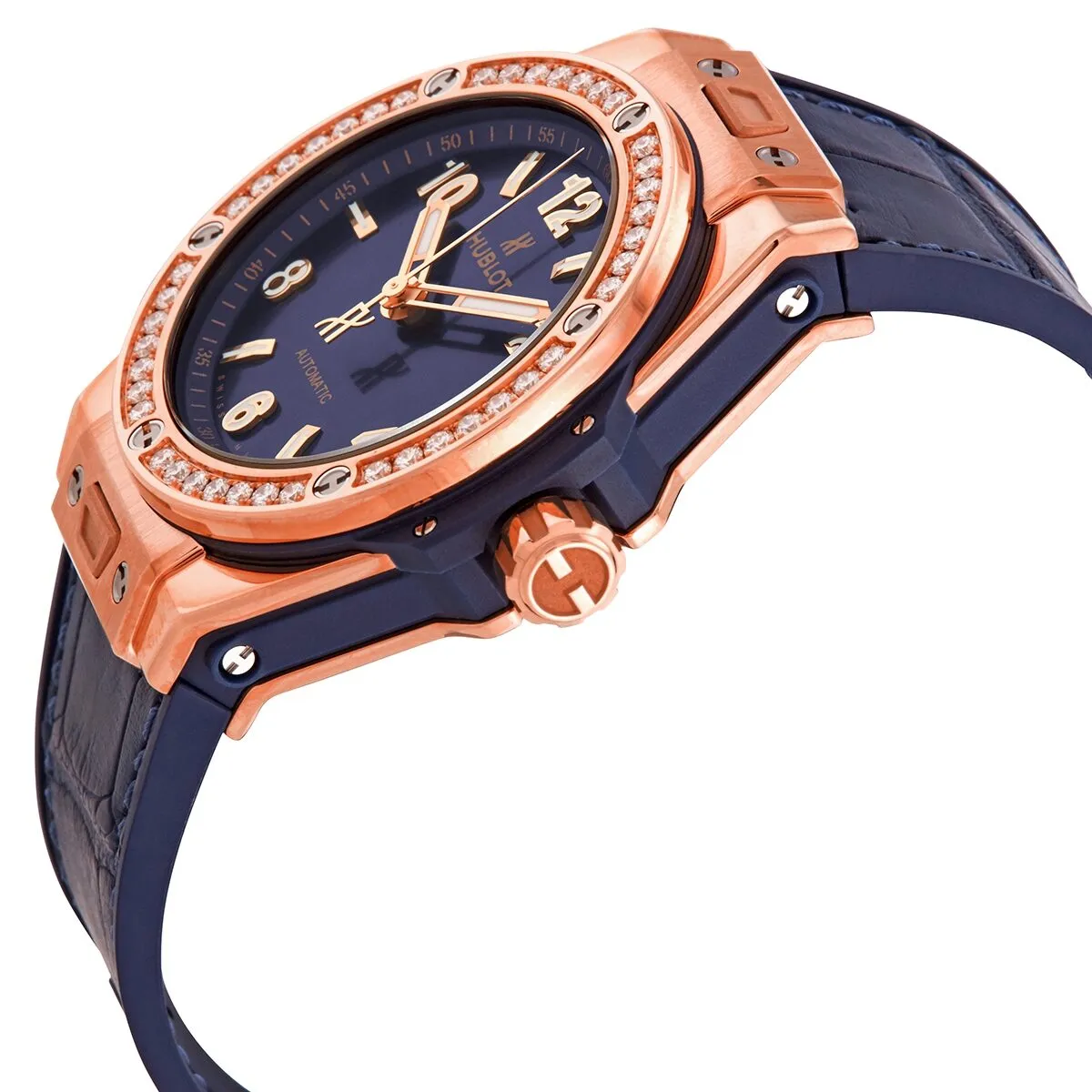 HUBLOT Big Bang One Click Diamond Blue Dial Ladies Watch 465.OX.7180.LR.1204