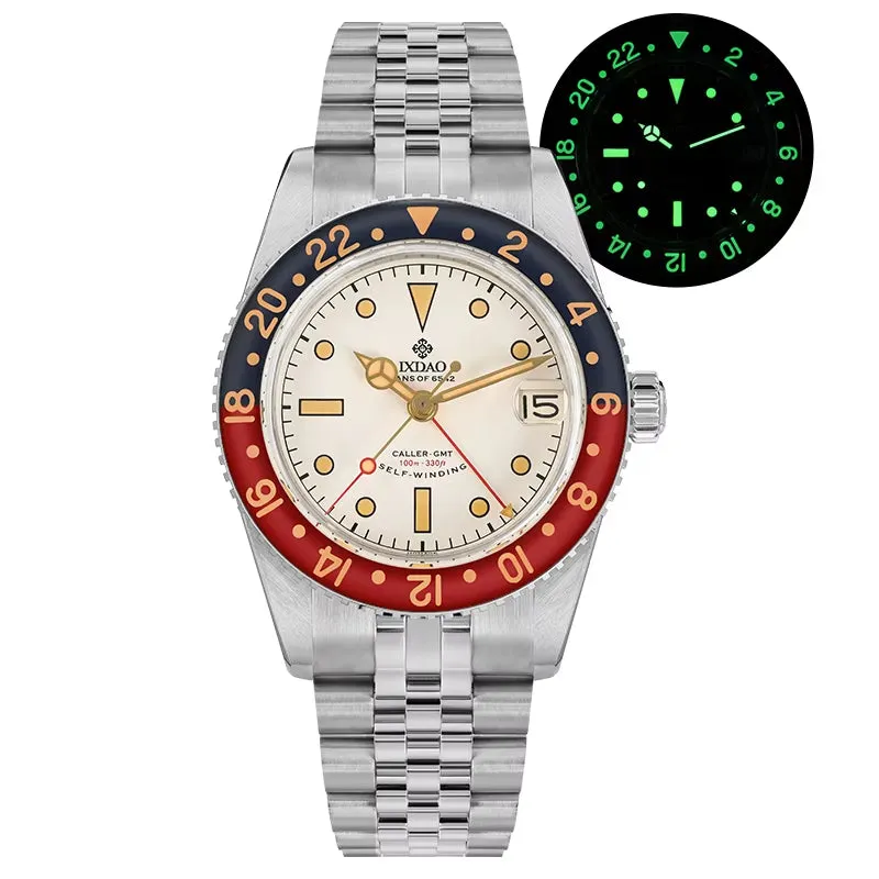 IPOSE IX DAO Dive Watch Fans for 6542 NH34 GMT Automatic Movement Men Watches Waterproof 100M Sapphire C3 Luminous Wristwatch