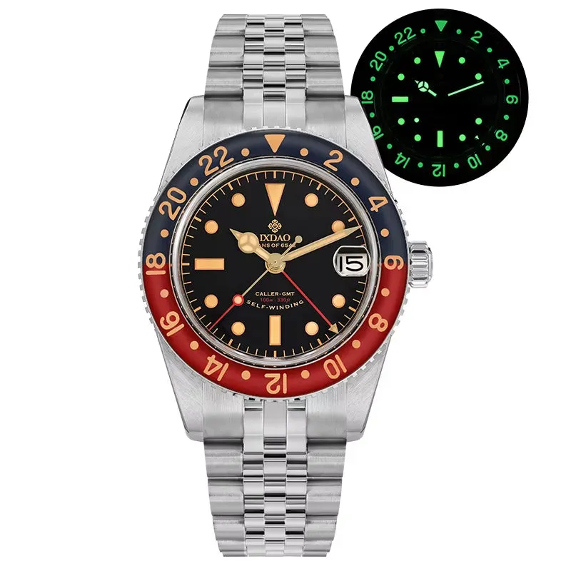 IPOSE IX DAO Dive Watch Fans for 6542 NH34 GMT Automatic Movement Men Watches Waterproof 100M Sapphire C3 Luminous Wristwatch