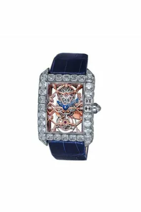 jacob & co 18kt white gold diamond millionaire skeleton 46mm x 35mm unisex watch
