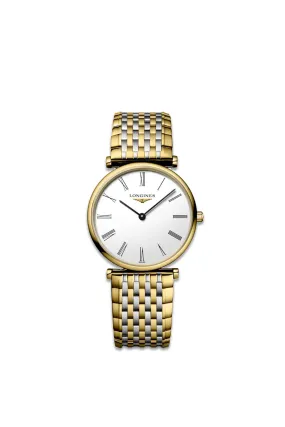 La Grande Classique With White Dial & Stainless Steel & Yellow PVD Strap