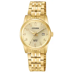 Ladies Gold-Tone Quartz Watch w/ Date
