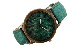 Leather Quartz Wristwatch