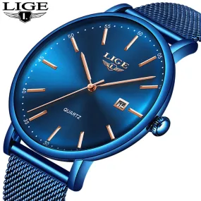 LIGE Mens Watches Top branded men watch