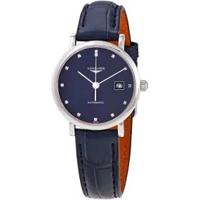 Longines Elegant Automatic Diamond Blue Dial Ladies Watch L4.310.4.97.2
