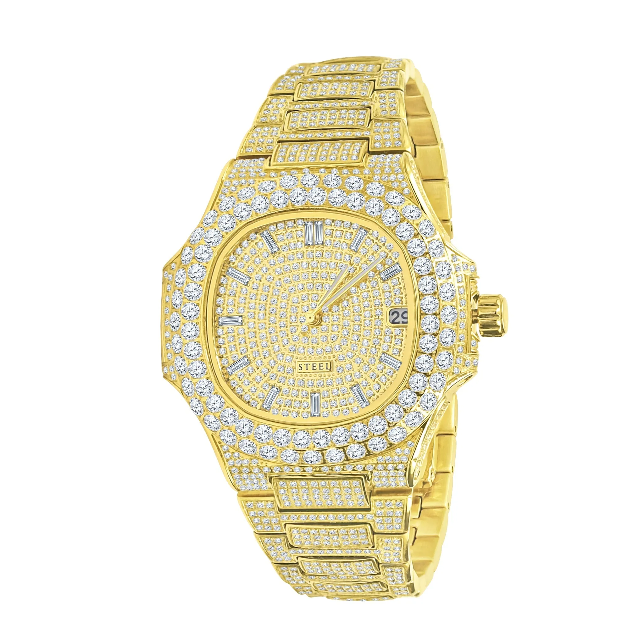 Lord Steel Crystal Watch