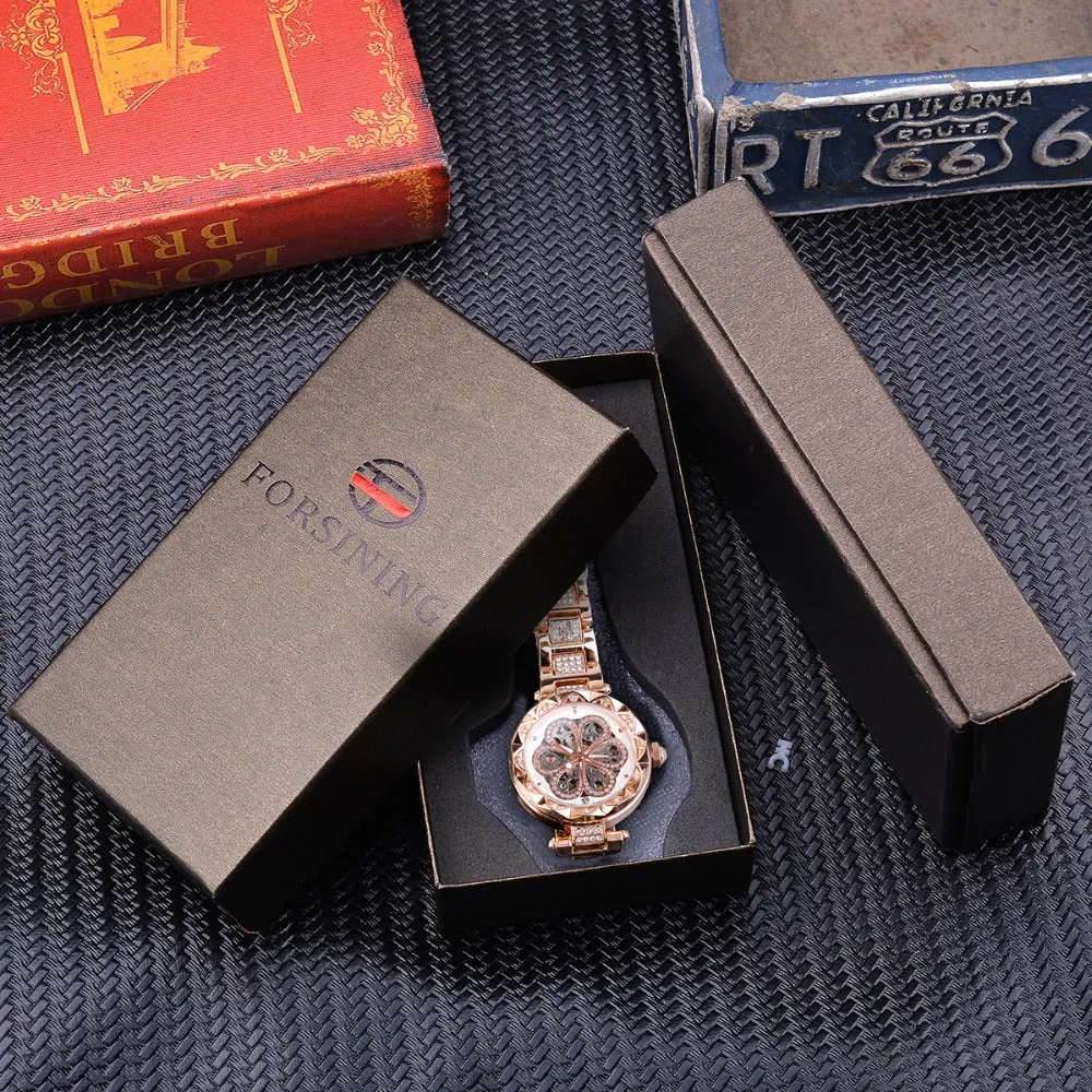 Luxury Fashion Diamond Automatic Mechanical Hip Hop Watch for Women