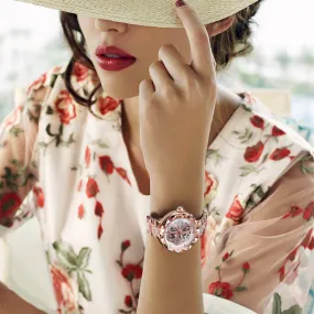 Luxury Fashion Diamond Automatic Mechanical Hip Hop Watch for Women