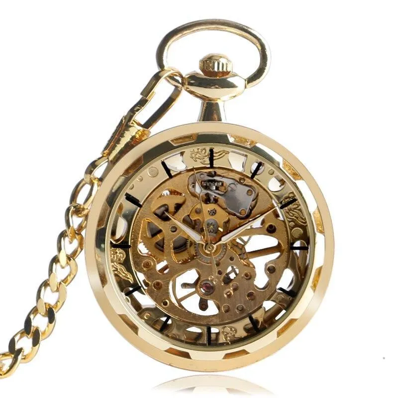 Mechanical Skeleton Open Face Pocket Watch - Series