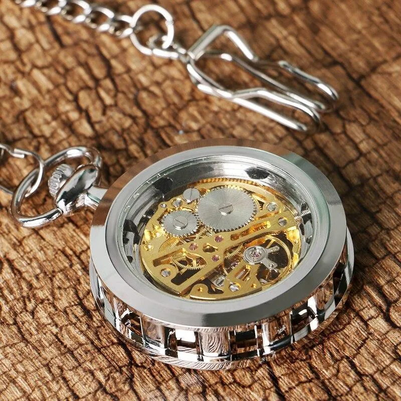 Mechanical Skeleton Open Face Pocket Watch - Series