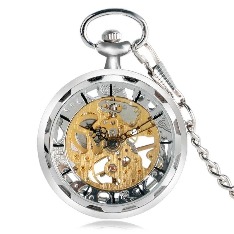 Mechanical Skeleton Open Face Pocket Watch - Series