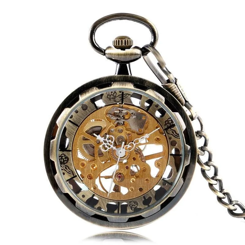 Mechanical Skeleton Open Face Pocket Watch - Series
