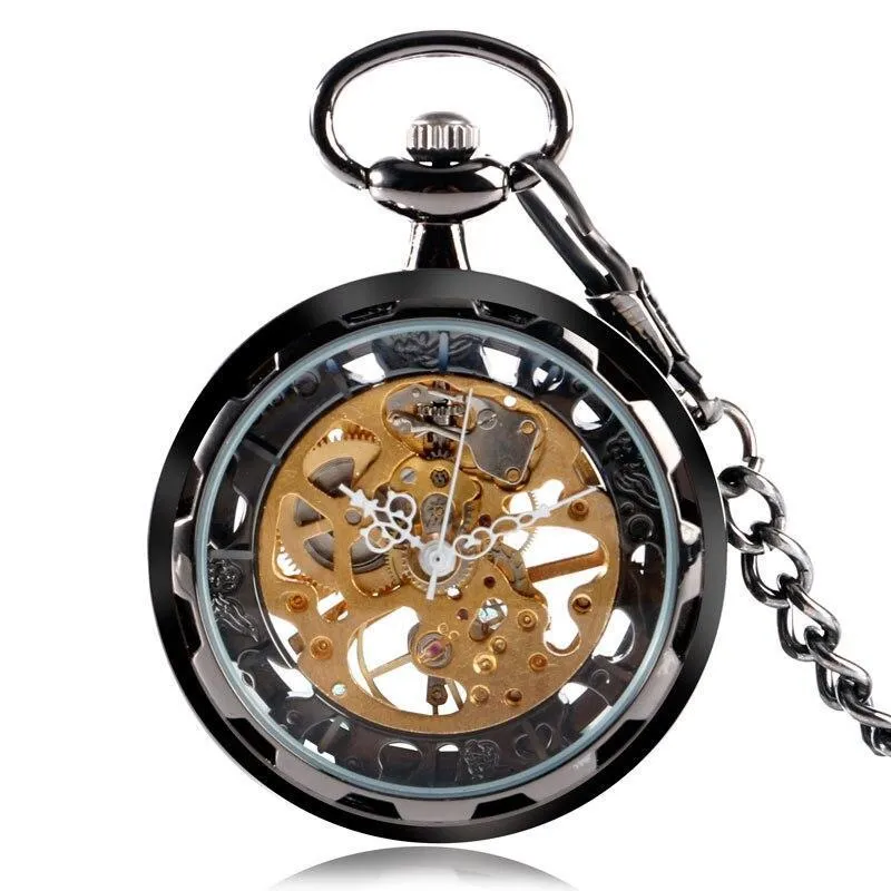 Mechanical Skeleton Open Face Pocket Watch - Series