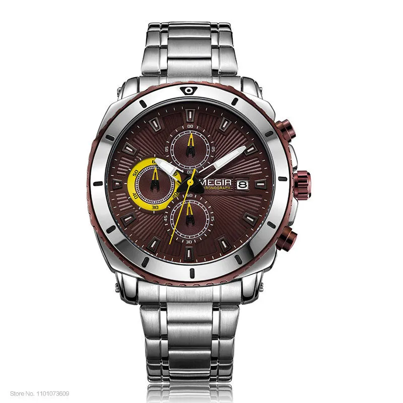 Men's Blue Dial Chronograph Quartz  Wristwatches