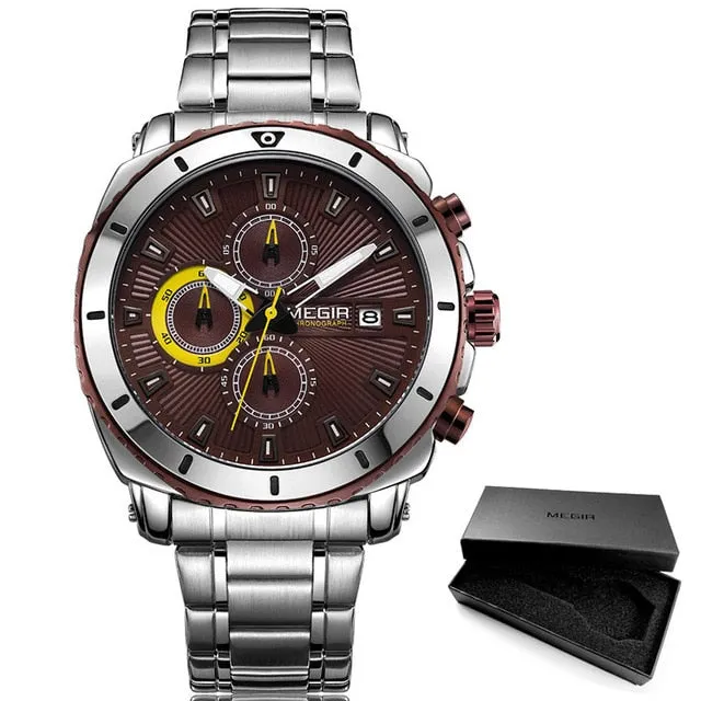 Men's Blue Dial Chronograph Quartz  Wristwatches