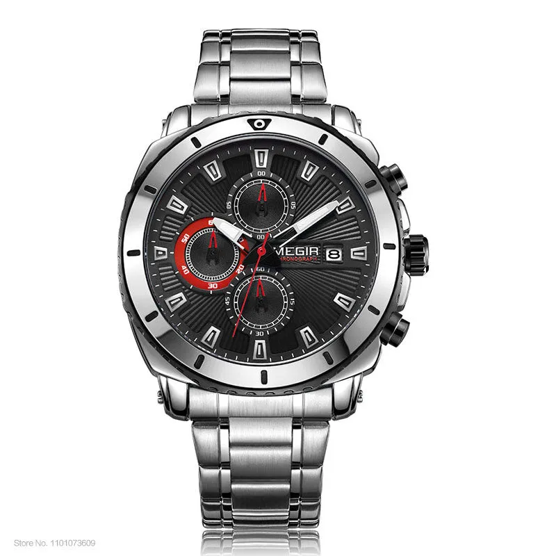 Men's Blue Dial Chronograph Quartz  Wristwatches
