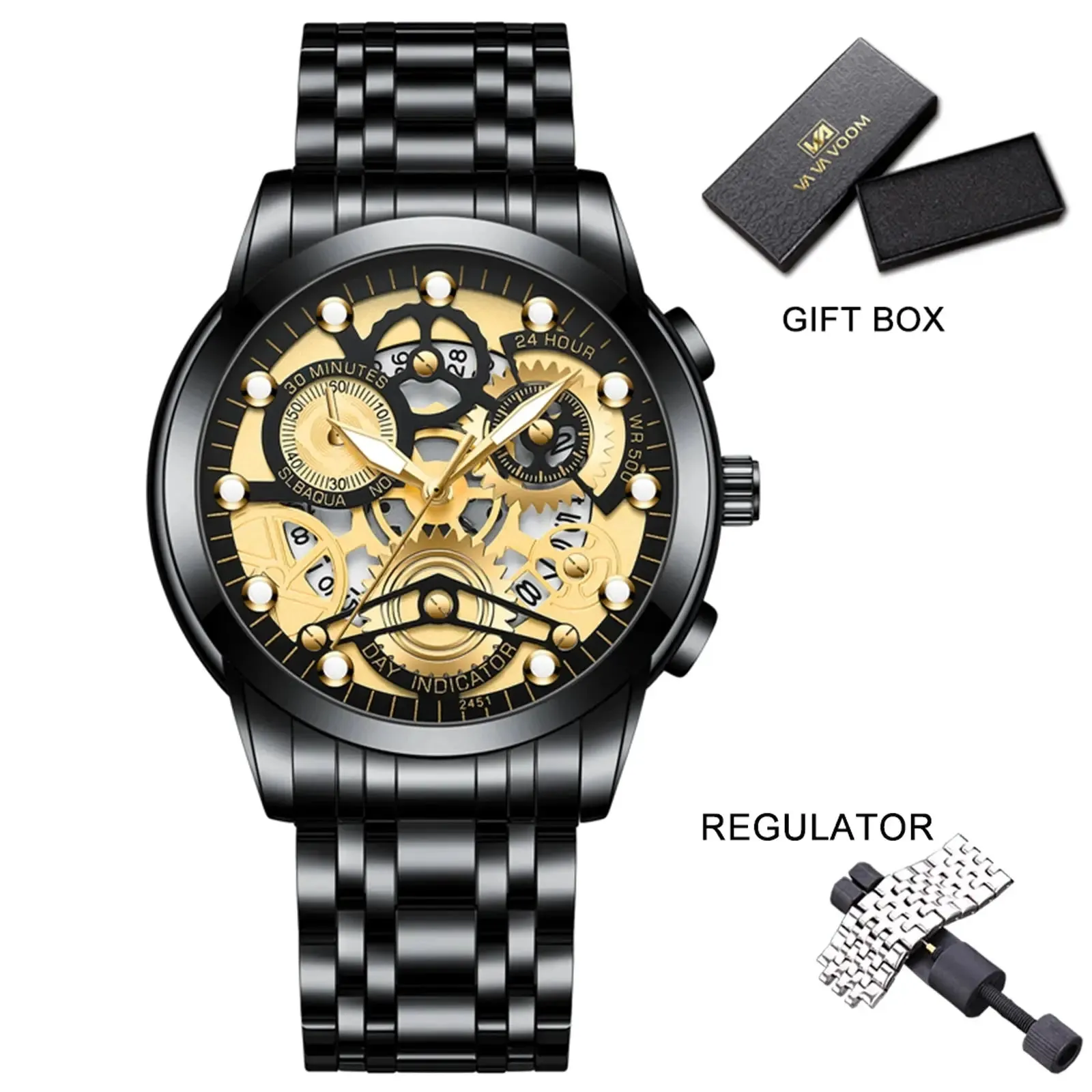 Men's Business Watch Skeleton Design Fashion Mechanical Style