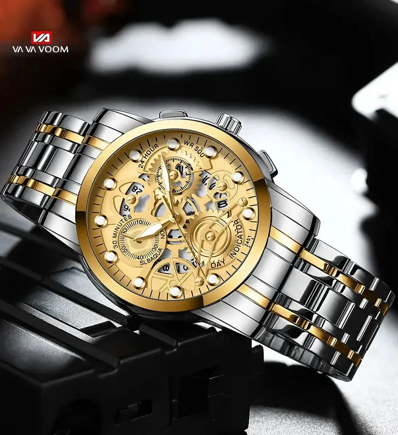 Men's Business Watch Skeleton Design Fashion Mechanical Style