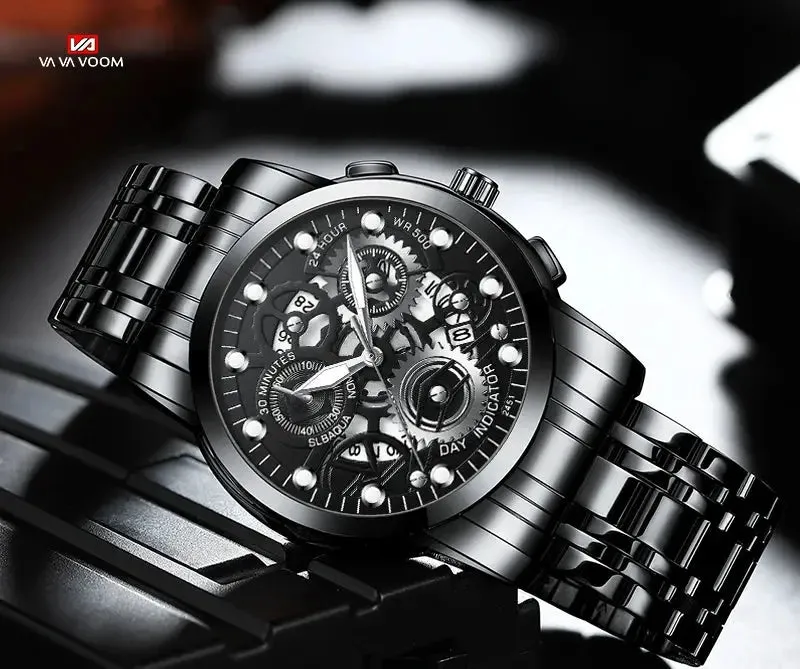 Men's Business Watch Skeleton Design Fashion Mechanical Style