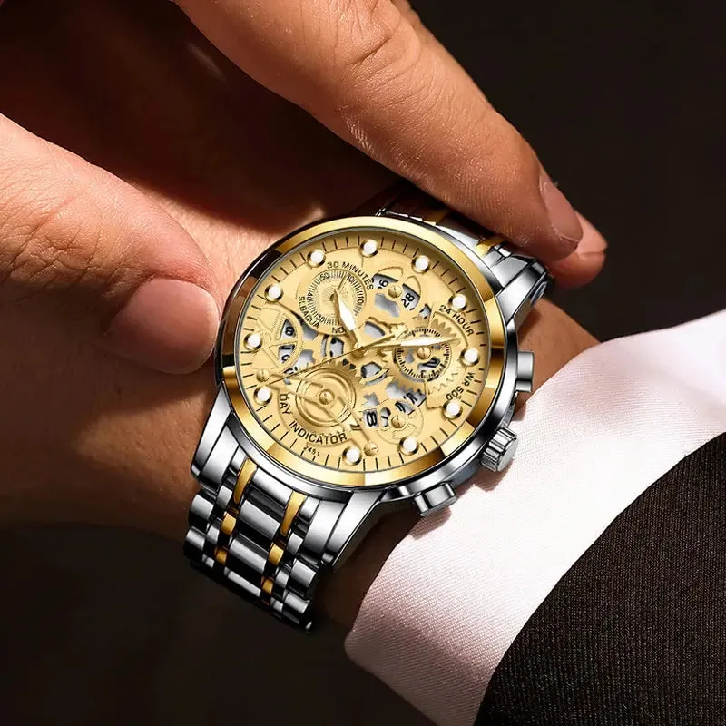 Men's Business Watch Skeleton Design Fashion Mechanical Style