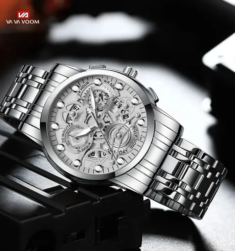 Men's Business Watch Skeleton Design Fashion Mechanical Style