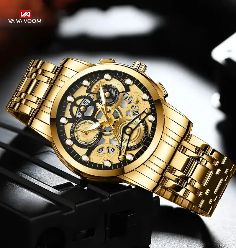Men's Business Watch Skeleton Design Fashion Mechanical Style