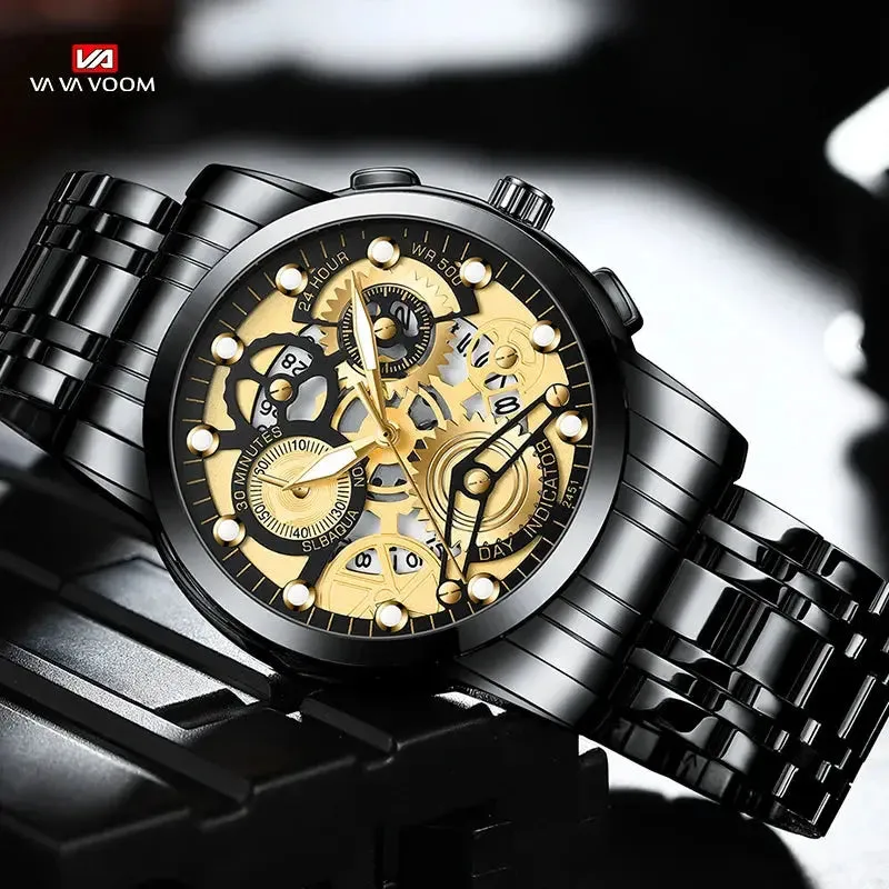 Men's Business Watch Skeleton Design Fashion Mechanical Style