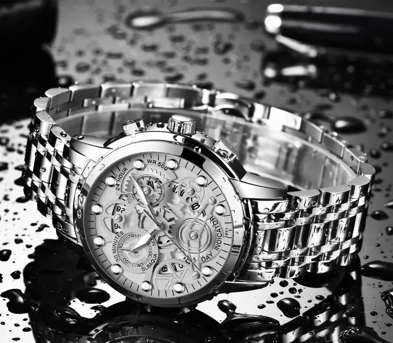 Men's Business Watch Skeleton Design Fashion Mechanical Style