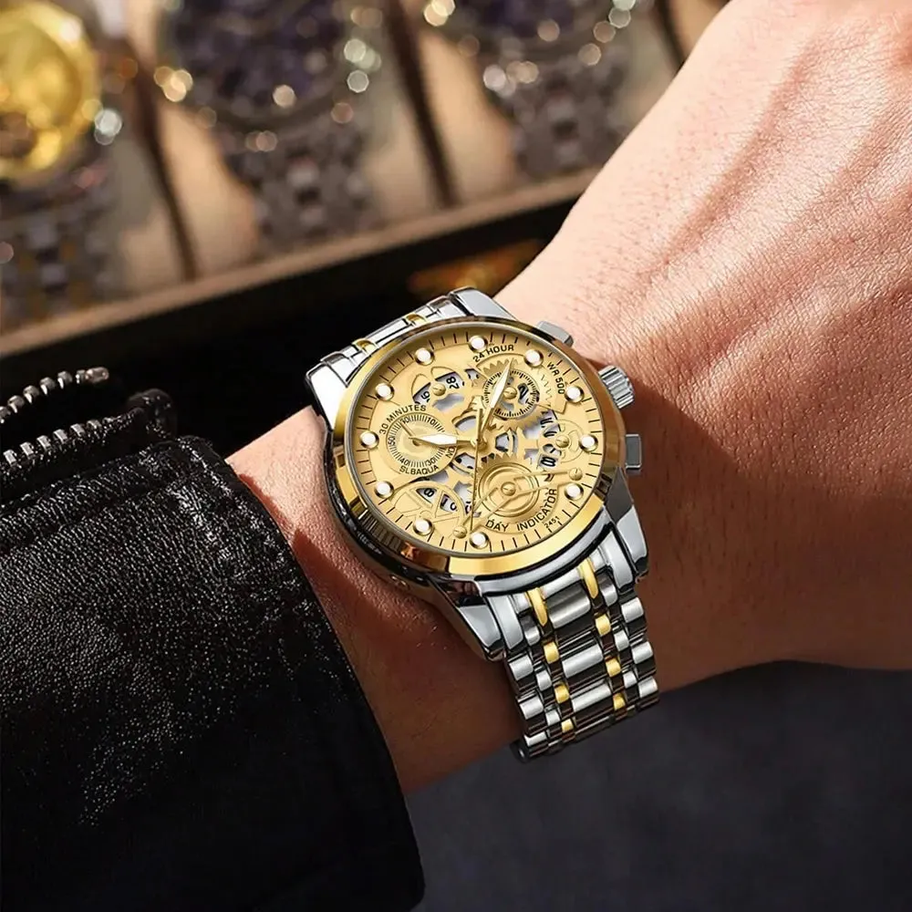 Men's Business Watch Skeleton Design Fashion Mechanical Style