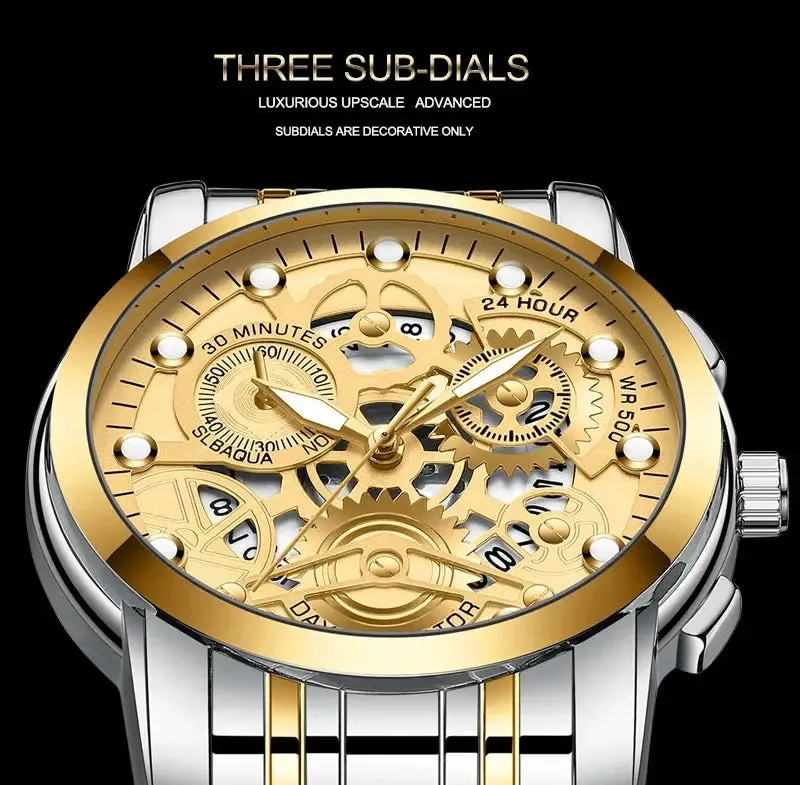 Men's Business Watch Skeleton Design Fashion Mechanical Style