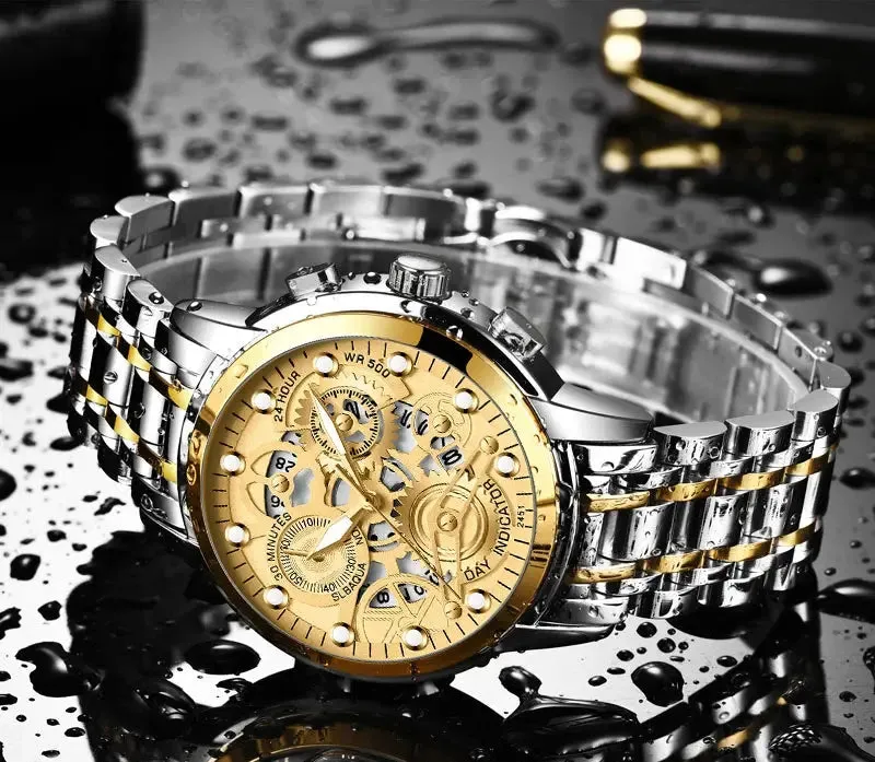 Men's Business Watch Skeleton Design Fashion Mechanical Style