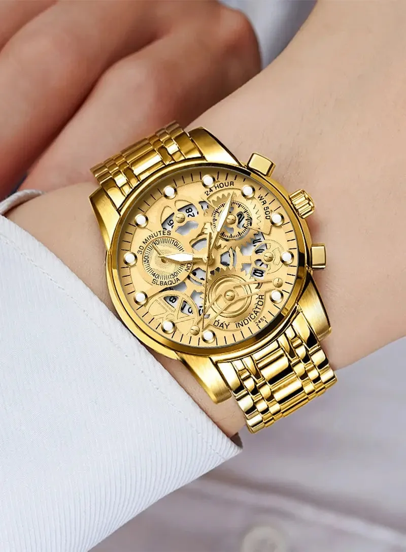 Men's Business Watch Skeleton Design Fashion Mechanical Style