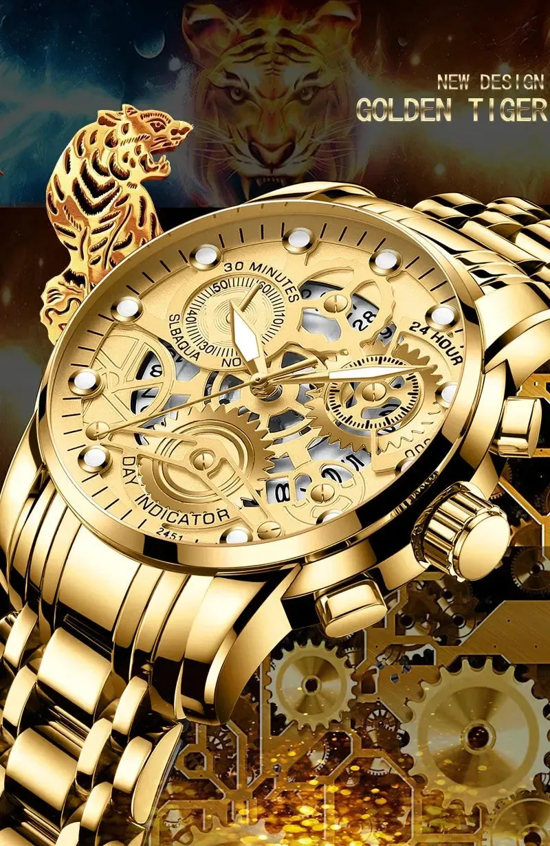 Men's Business Watch Skeleton Design Fashion Mechanical Style