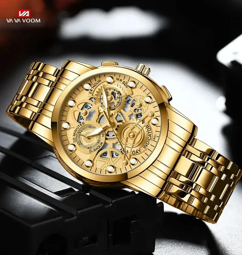 Men's Business Watch Skeleton Design Fashion Mechanical Style