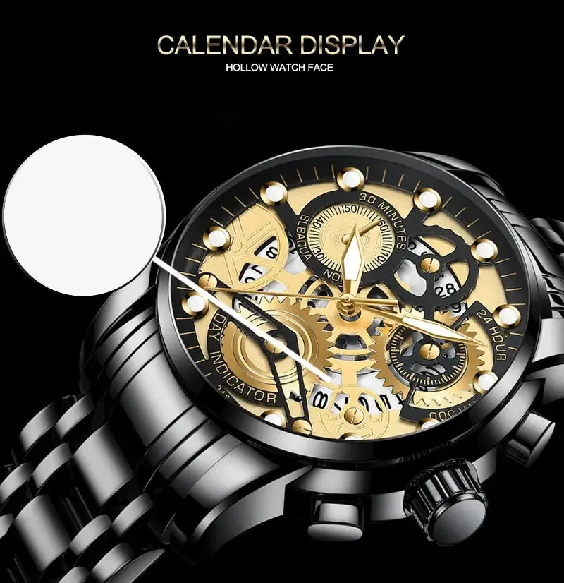 Men's Business Watch Skeleton Design Fashion Mechanical Style