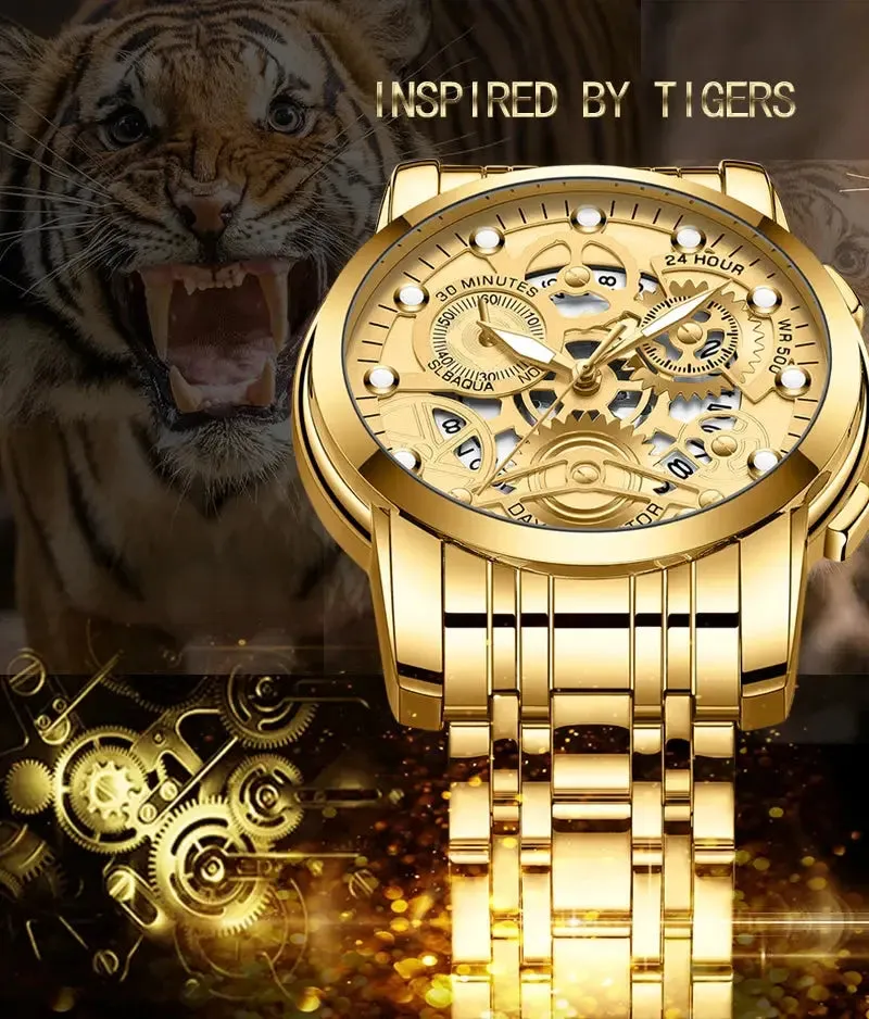 Men's Business Watch Skeleton Design Fashion Mechanical Style