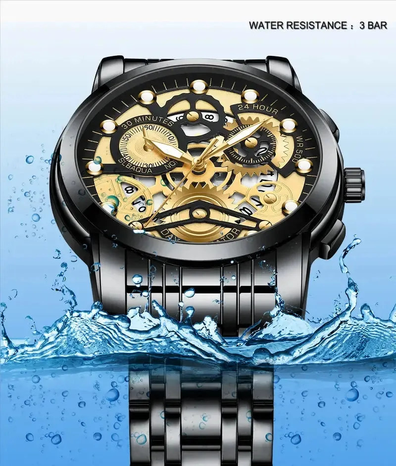 Men's Business Watch Skeleton Design Fashion Mechanical Style