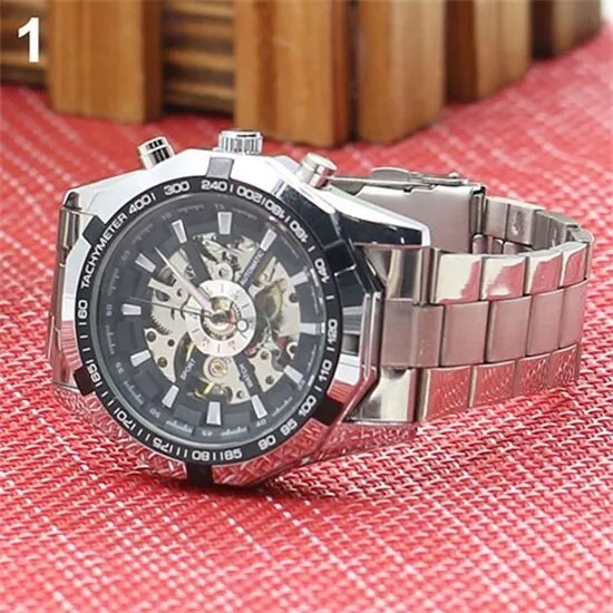 Men's Hollow Skeleton Dial Automatic Mechanical Wrist Watch