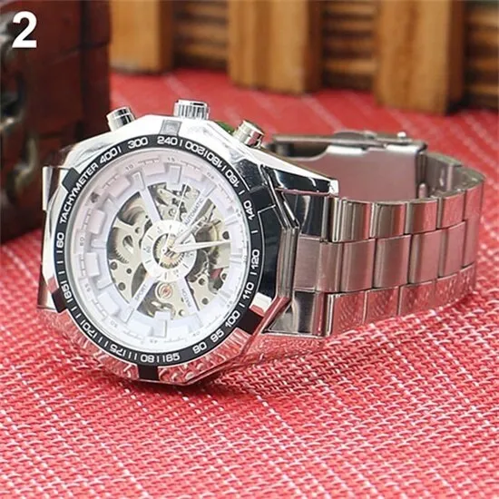 Men's Hollow Skeleton Dial Automatic Mechanical Wrist Watch