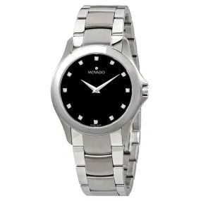 Movado Masino Black Dial Diamonds Men's Wartch 0606185