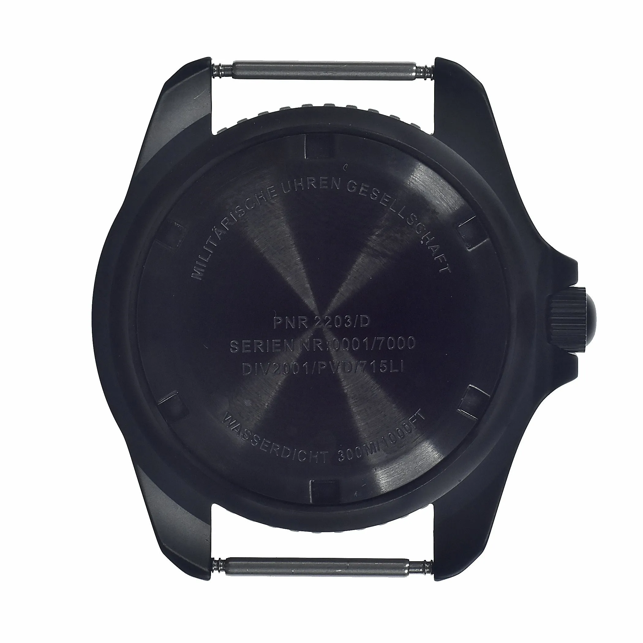 MWC 1999-2001 Pattern Black PVD Automatic Military Divers Watch - Sapphire Crystal and 60 Hour Power Reserve