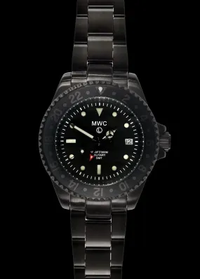MWC GMT (Dual Time Zone) PVD Military Watch on Matching Steel Bracelet